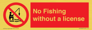 No Fishing without a license